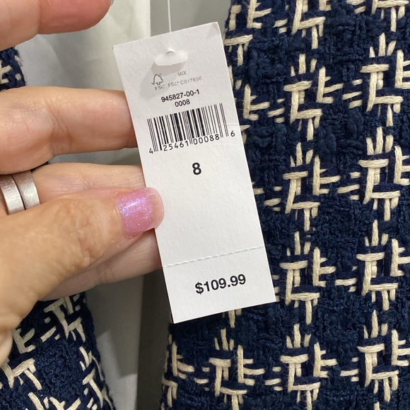 NWT Banana Republic Tweed Blazer 3/4 Sleeve |Size 8 - Picture 10 of 11